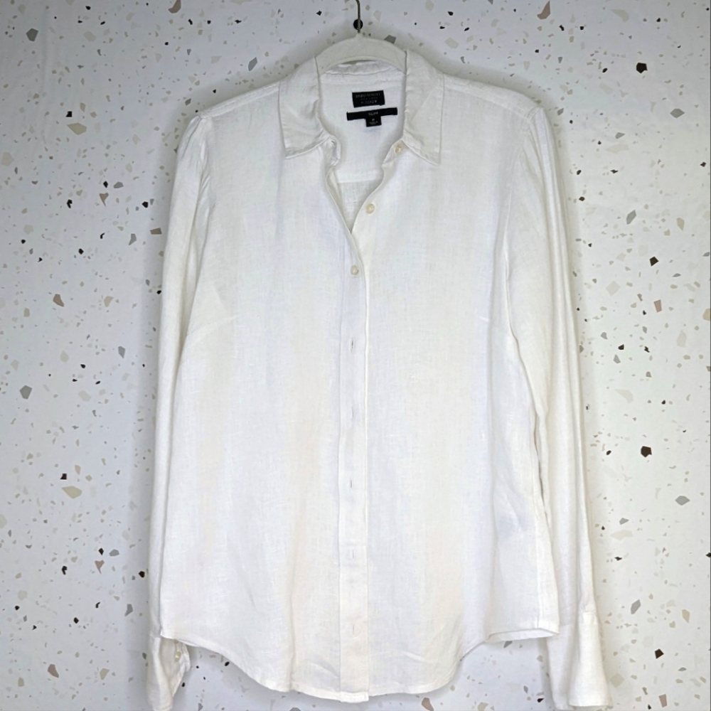Classic White Women's Button-Up Shirt